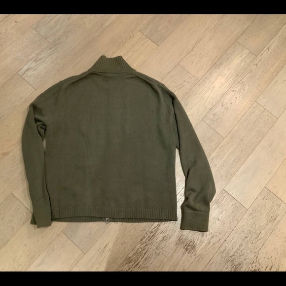 Green/Grey Club Monaco Full-Zip Sweater (Mens Large) - Picture 5 of 5